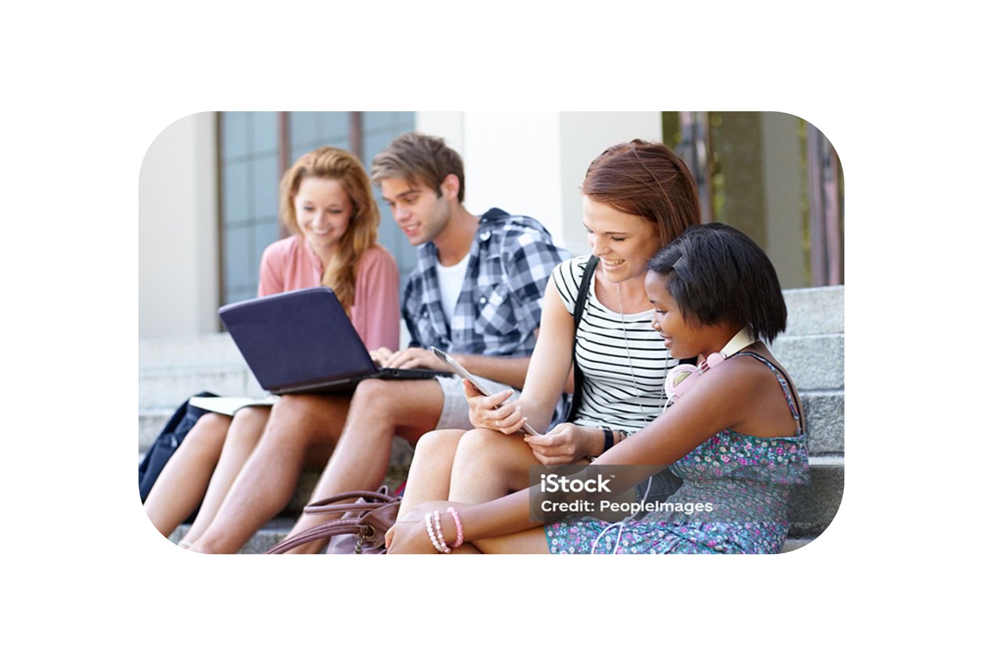 Students studying in a group